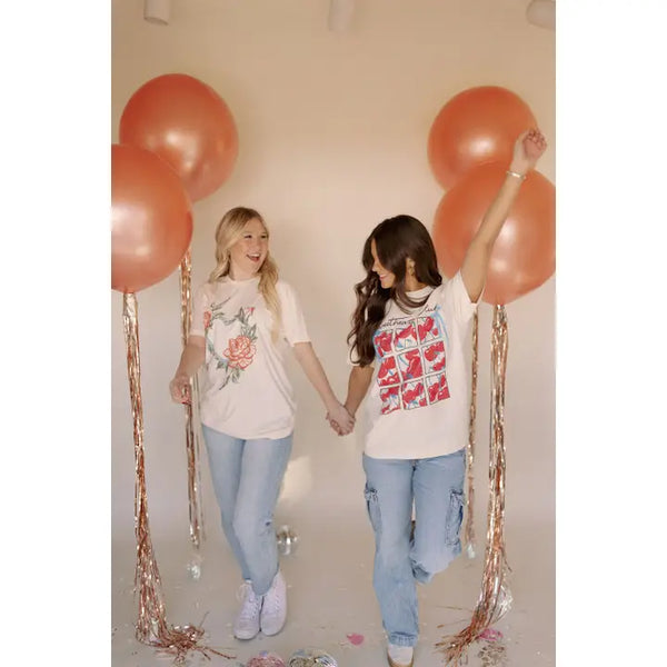 Scalloped Rose Heart Tee