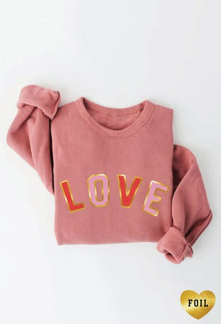 LOVE Foil Graphic Sweatshirt