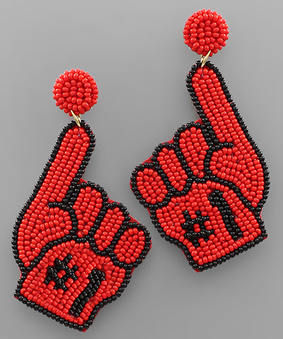 Beaded #1 Hand Earrings